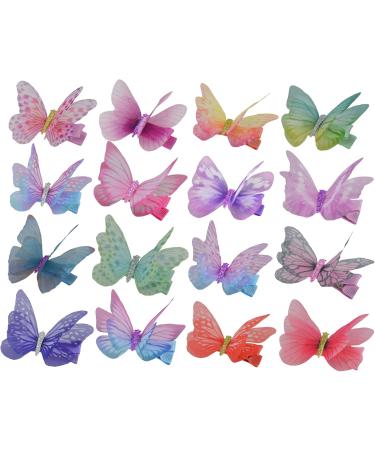 16 Pcs Heymei Girls Beautiful Charming Simulate Butterflies Bow Hair Clips - Buy Online on GoSupps.com