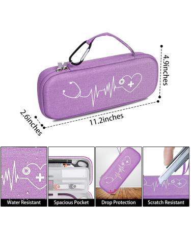 Premium Stethoscope Case for MDF & Littmann Models - Durable Purple with Mesh Pocket for Nurse Accessories - International Shipping Available - Buy Online on GoSupps.com