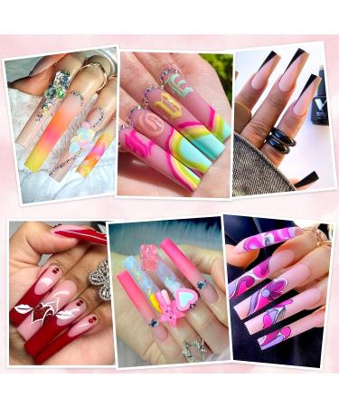 No C Curve 3XL Square Nail Tips-Clear Acrylic Nails | SITELENABY 360 pcs Half Cover False Nails - French ABS Nail Art Tips - Buy Online on GoSupps.com