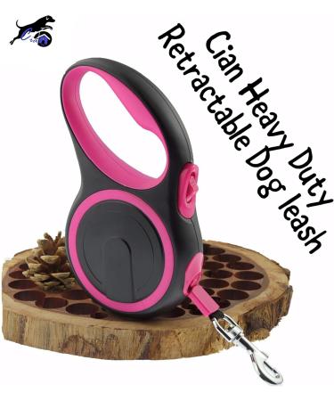 Cian Retractable Dog Leash 16 ft Strong & Durable Walking Leash Reinforced Nylon Ribbon One Touch Upgraded Locking System One Button Break Tangle-Free Anti-Slip Rubberized Handle (Grey) - Buy Online on GoSupps.com