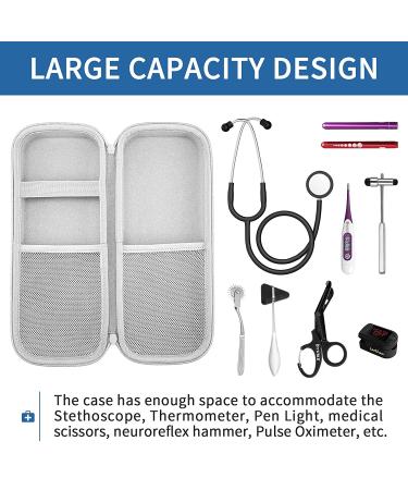 Stethoscope Case for 3M Littmann Classic III & Lightweight II S.E | Hard Carrying Case with Mesh Pocket - Extra Room for Nurse Accessories | Durable & Lightweight - Buy Online on GoSupps.com
