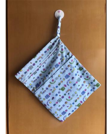 MUMBABY Wet Dry Bag for Baby Cloth Diaper Nappy - Reusable with Two Zippered Pockets | Spring Flower Design - Buy Online on GoSupps.com