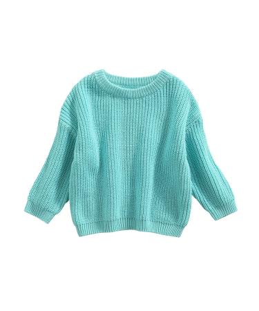 RWYBEYW Christmas Toddler Baby Boy Girl Knit Sweater Long Sleeve Candy Color Crewneck Sweatshirt Fall Winter Pullover Tops
