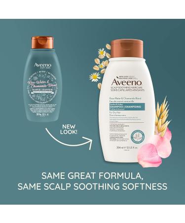 Aveeno Rose Water & Chamomile Shampoo for Dry Hair Hydrating 354 milliliters - Buy Online on GoSupps.com