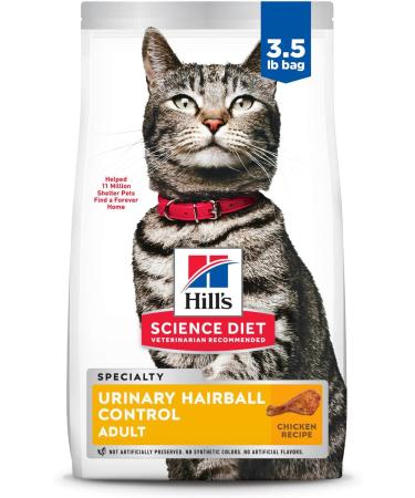 Hill's Science Diet Adult Indoor Dry Cat Food Chicken Recipe 3.5 lb Bag & Adult Urinary & Hairball Control Dry Cat Food Chicken Recipe 3.5 lb Bag - Buy Online on GoSupps.com
