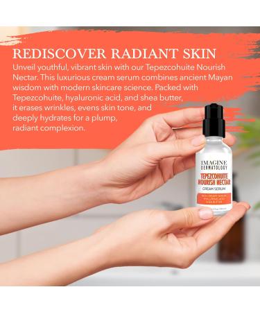 Tepezcohuite Nourish Nectar: Concentrated Hyaluronic Acid & Shea Butter Cream Serum - Unscented Paraben-Free Made in USA (2 fl oz - Buy Online on GoSupps.com