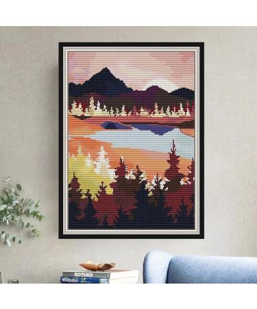 Svarog Stamped Cross Stitch Kit - Landscape Forest Nature | Beginners Embroidery Patterns Starter Kit for Adults & Kids | DIY Needlepoint Kit 14CT | 11.8x15.75 inch - Buy Online on GoSupps.com