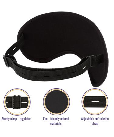 Black Sleep Mask for Women and Men - Comfortable Eye Mask for Sleeping - Buy Online on GoSupps.com
