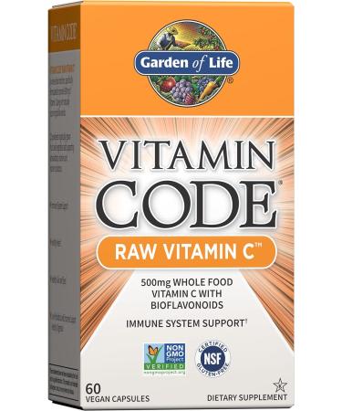 Garden of Life Vitamin Code Raw Vitamin C 60 Capsules - Immune Support Supplement - Buy Online on GoSupps.com