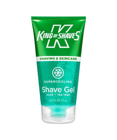 King of Shaves Supercooling Aloe Vera Shaving Gel for Men - 150ml | Mens Shaving Gel | Shave Care Products | Mens Shavecare | Shaving Cream | Shave Cream for Men 5 Fl Oz (Pack of 1)