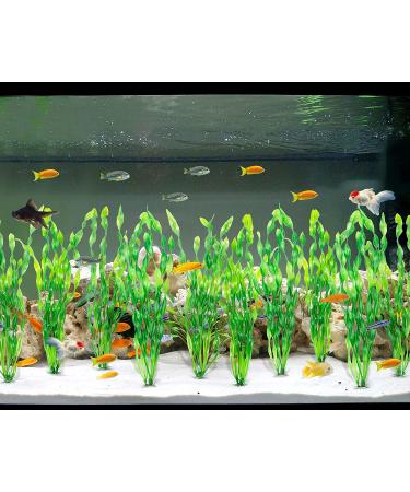 Artificial Seaweed Water Plants for Aquarium - 10 PCS Green Plastic Fish Tank Decor - Buy Online on GoSupps.com