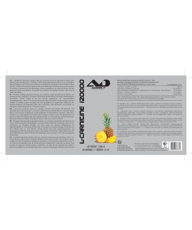 Addict Sport Nutrition Liquid Carnitine - Energy and Endurance Booster - Muscle Recovery and Optimized Oxygen Supply - L-Carnitine for Bodybuilding - 1 Liter (Tropical Pineapple Flavor) - Buy Online on GoSupps.com