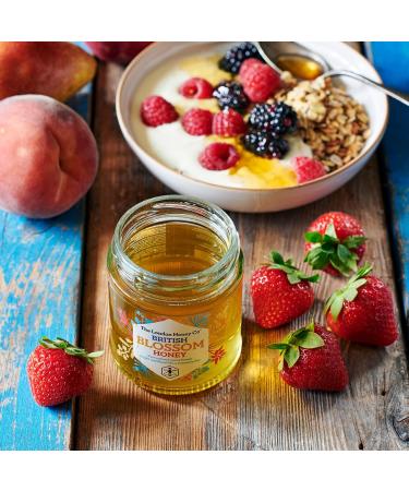 London Honey Company British Blossom Honey Jar 227g - 100% Pure Raw Honey - Sustainably Produced - Buy Online on GoSupps.com