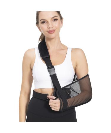 Mesh Arm Sling with Waist Strap for Elbow Injury Shower Sling for Shoulder Injury Arm Brace Support for Rotator Cuff Torn Dislocated Fracture Men Women