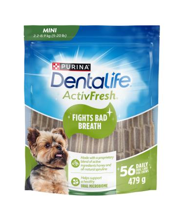 DentaLife ActivFresh Dog Treats for Mini Breed Dogs - 479 g Pouch (1 Pack) 479 g (Pack of 1)
