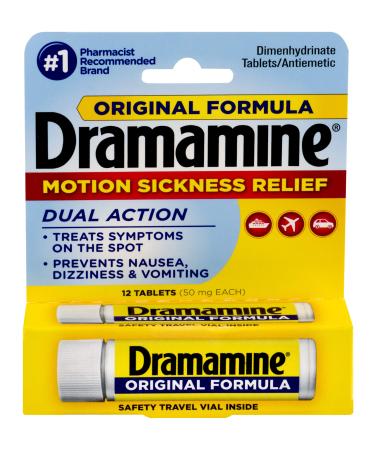 Dramamine Non-Drowsy Naturals Motion Sickness Relief 12 Count