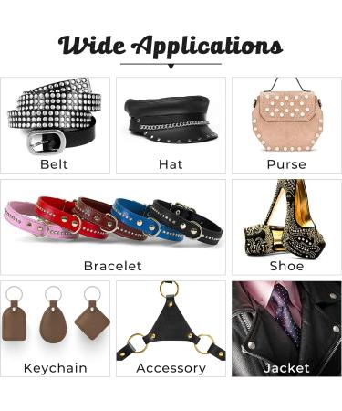 420 Sets Double Cap Brass Rivets Kit - Leather Studs with Setting Tools for Repair and Crafts - 4 Colors, 3 Sizes - 420 Pack - Buy Online on GoSupps.com