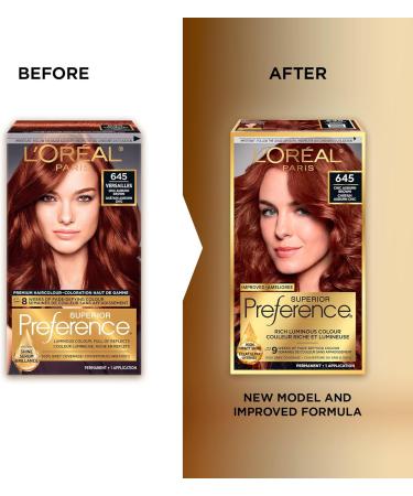 L'Oreal Paris Superior Preference Hair Dye Hair Color for Women 67 Light Auburn Hair Dye Permanent Hair Color 100% Grey Coverage 9 weeks of Luminous Fade-Defying 1 Hair Dye Kit (Pack of 2) (Packaging May Vary) Light Auburn Red - Buy Online on GoSupps.com