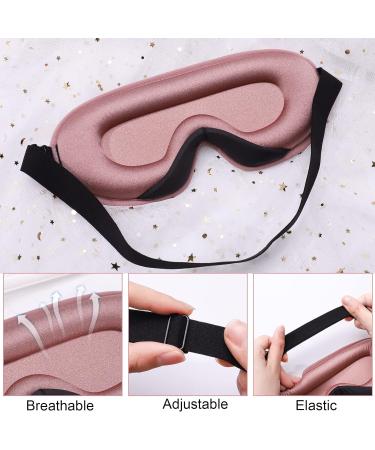 Soft & Breathable 3D Silk Sleep Mask for Women | Adjustable Eye Mask for Side Sleepers - Ros gold - Buy Online on GoSupps.com