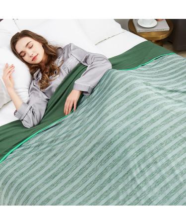 Guohaoi Cooling Blankets for Hot Sleepers Arc-Chill Q-Max 0.5 Cool Fiber 100% Oeko-Tex Certified Twin Full Size Lightweight Summer Cool Blanket for Travel/Outdoor Ultra Cold Breathable 60''x90'' Green 60" 90"