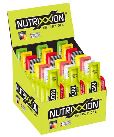 NUTRIXXION | Energy Gel Sport BCAA Amino Acids Shot High Carb Liquid Energy Gel | 24x44g Set | Mixed Set