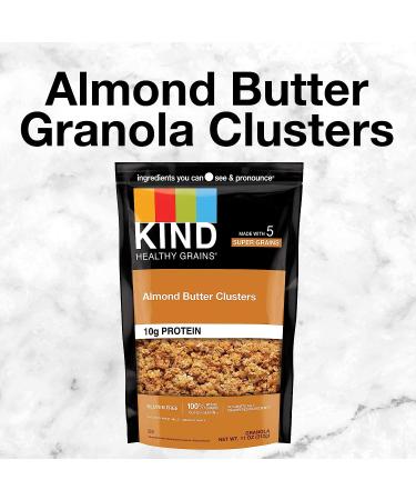 KIND Almond Butter Granola Clusters - 10g Protein, Gluten Free - 11oz (Pack of 6) - Buy Online on GoSupps.com