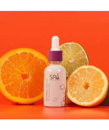 Spa Sciences Retinol Serum - Vegan Revitalizing Formula with Bakuchiol Turmeric & Chamomile - Brighten & Firm - Made in USA - Suitable for Sensitive Skin - 1oz - Buy Online on GoSupps.com