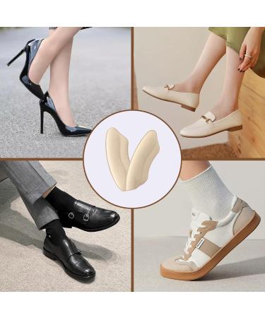 Heel Pads for Shoes - Cushions & Grips for Pain Relief | 4 Pairs Beige Heel Cushion Inserts for Men & Women - Buy Online on GoSupps.com