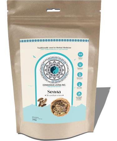 Conscious Living Natural Senna Powder- 100 Pure - Organic 250g - Ayurvedic Stimulant Laxative - Promote Bowel Movement - Buy Online on GoSupps.com