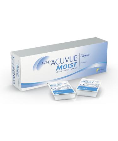 Buy Acuvue Moist 1-Day Lenses for Sensitive Eyes | Daily Contact Lenses UV Protection 1.75 DPT 30 Lenses - Comfort & Allergy Relief - Buy Online on GoSupps.com