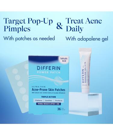 Differin Acne Fighter Pack Differin Gel Retinoid Acne Treatment For Face with 0.1% Adapalene 15g Tube + Salicylic Acid Pimple Patches 36 Count Designed for Pimple and Acne-Prone Skin - Buy Online on GoSupps.com
