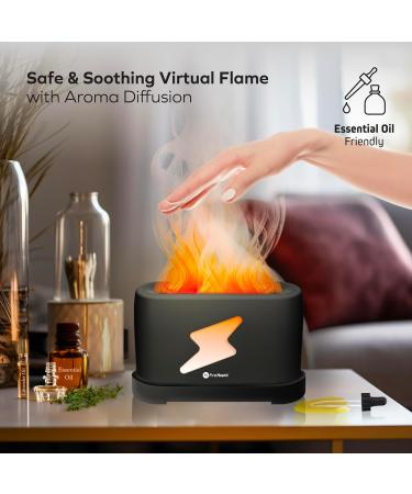 First Health Virtual Flame Diffuser - Aromatherapy & Humidifier with Timer Remote Control & 3 Lighting Modes - Ideal Essential Oil Diffuser for Home - Buy Online on GoSupps.com