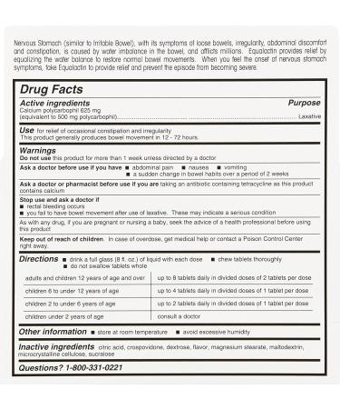 Equalactin Laxative Chewable Tablets - 48 Count - Buy Online on GoSupps.com