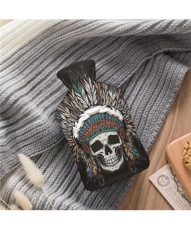 Skeleton Hot Water Bottle with Plush Cover | Hand Warmer for Adults & Kids | 26.5x15.3cm - Buy Online on GoSupps.com