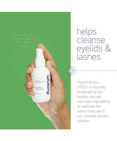 Puracyn Eyelid and Lash Care Spray - Natural Medical-Grade Relief for Styes, Blepharitis, Irritation - 3 oz - Buy Online on GoSupps.com