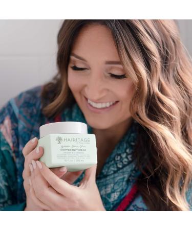 Hairitage Gimme Some Skin Peony & Cypress Whipped Body Cream - Shea Butter Niacinamide & Coconut Oil - Nourishing Lotion for All Skin Types - 10 fl. oz - Buy Online on GoSupps.com