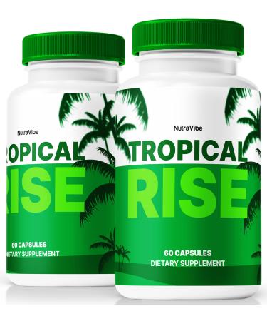NutraVibe (2 Pack) Tropical Rise Official Tropical Rise Capsules Tropical Rise for Men Pills to Support Overall Health Stamina & Well-Being Premium Tropical Rose Pastillas Review (120 Capsules)