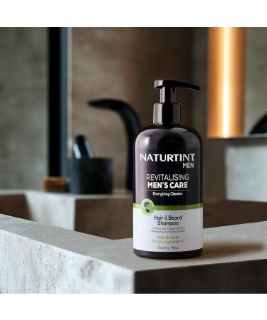 Phergal Laboratorios Natural tint Revitalizing Mens Care Shampoo for hair and beard Cleanses nourishes and revitalizes the microbiome and skin 99 natural ingredients ginseng and maca 500 ml - Buy Online on GoSupps.com