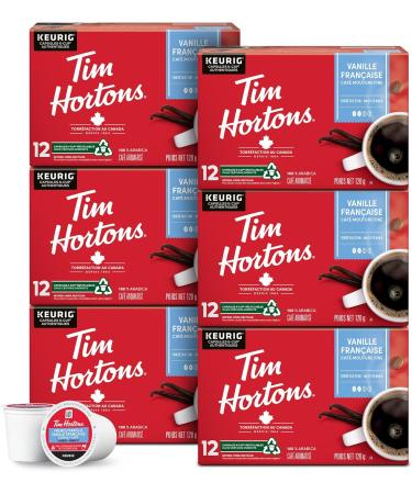 Tim Hortons French Vanilla Flavoured Coffee RSingle Serve Keurig K-Cup Pods Medium Roast 72 Count - Buy Online on GoSupps.com