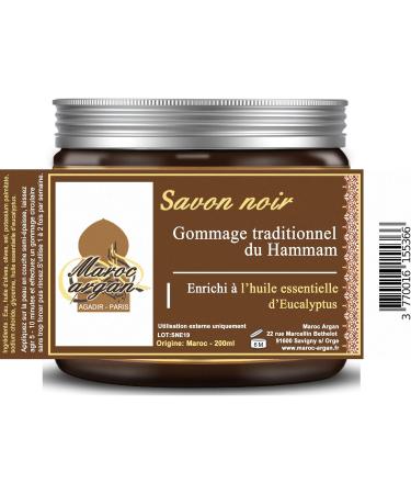 100% Natural Traditional Eucalyptus Black Soap Scrub - Exfoliates and Purifies for Soft Satiny Skin - 250g - Buy Online on GoSupps.com