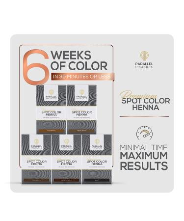 Spot Color Henna Hair Dye Kit - 5g - Professional Tinting for Grey Hair - Dark Brown Shade - With Nourishing Oil & Application Brush - Buy Online on GoSupps.com