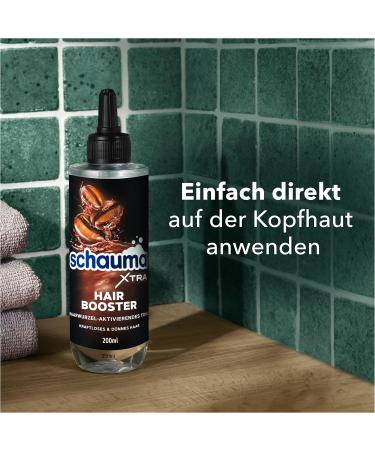 handle SCHAUMA XTRA Hair Booster Tonic 2 x 200 ml Hair Tonic helps prevent hair loss scalp tonic with caffeine activates the hair roots for lifeless and thin hair 200 ml 2er Pack - Buy Online on GoSupps.com