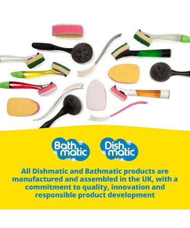 Dishmatic Black Extra Heavy Duty Dishwashing Sponge Refill Heads - Antibacterial Abrasive - 3 Pack for Kitchen Sink Handle - International Shipping - Buy Online on GoSupps.com