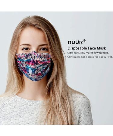 NU R Tie Dye Disposable Face Mask 3 Ply with Filter Layer - 10pcs | Elastic Earloop | Retail Sealed Bags | TIE & DYE-006 - Buy Online on GoSupps.com
