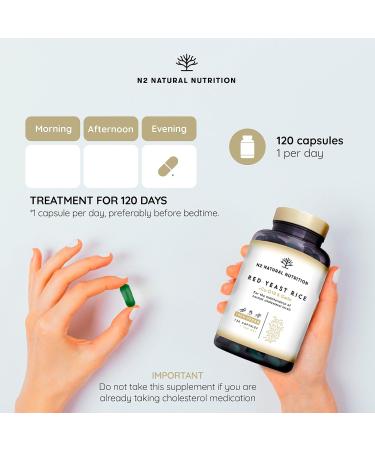 Red Yeast Rice, CoQ10 & Garlic Capsules - 120 ct | Heart Health Supplement with Monacolin K | Vegan & Gluten-Free | N2 Natural Nutrition - Buy Online on GoSupps.com