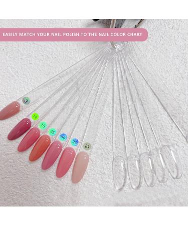 100 Clear Fake Nail Display Board | Nail Polish Swatches with Stickers - Buy Online on GoSupps.com