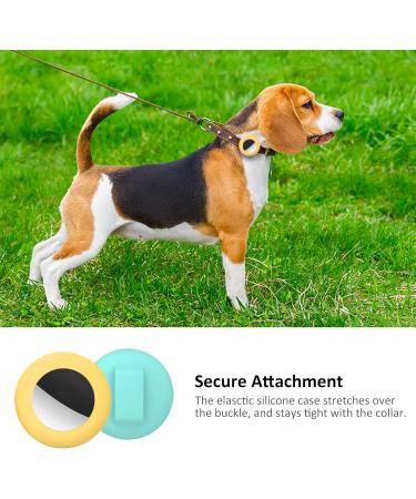 2022 Airtag Cat Necklace Holder - Waterproof 2-Pack Compatible with Apple Airtag - Small Cat Neck Band Covers in Blue-Green & Yellow - Buy Online on GoSupps.com