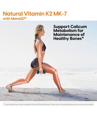 Doctor's Best Vitamin K2 MK-7 100 mcg - MenaQ7 60 Veggie Caps | Natural Bone & Heart Health - Buy Online on GoSupps.com