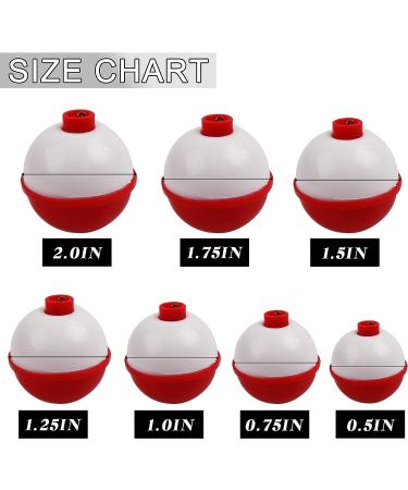 25PCS Easy Catch Snap-On Fishing Float Bobbers | 1 1/2 INCH Hard ABS Buoy Bobber - Buy Online on GoSupps.com