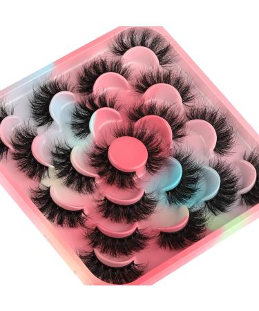 Wiwoseo 3D Faux Mink False Eyelashes - Dramatic Fluffy 20MM Long - 10 Pairs - Buy Online on GoSupps.com